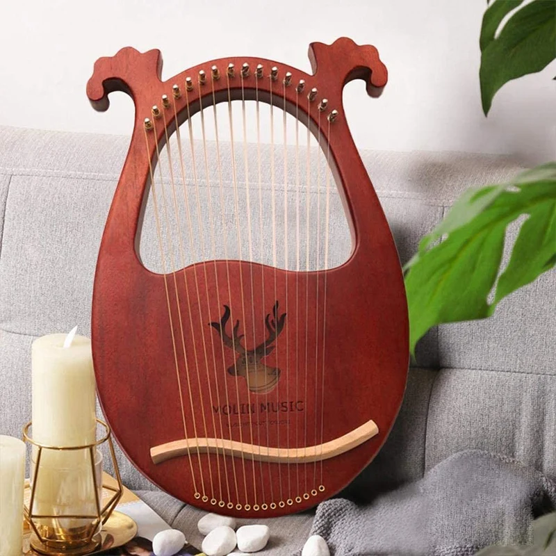 Lyre Harp 16 струн портативный небольшой арфа с прочными стальными струнами лесенка