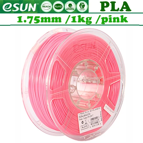 Нить для 3d принтера ESUN PETG PLA нейлоновая нить 1,75 мм 1 кг 340 м/много цветов/RU - Цвет: PLA Pink