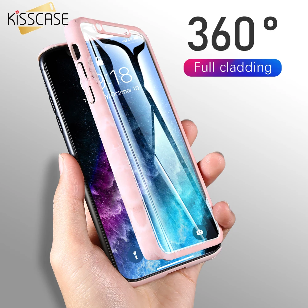 Чехол KISSCASE для iPhone 7Plus мраморный со стеклянной пленкой чехол 7 11 8 11PRO MAX XR XS XSMAX 8Plus 6