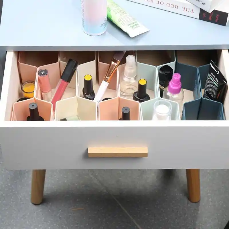 12 Holes Adjustable Nail Polish Organizer Holder Honeycomb Drawer