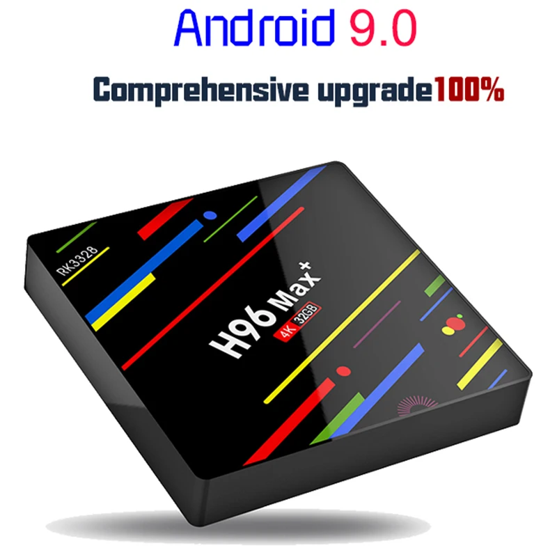 H96 Max Plus+ Android 9,0 ТВ-приставка 4G Ram Rk3328 четырехъядерный 64 бит 2,4/5G Wifi Lan смарт-медиаплеер H.265 Dlna приставка с европейской вилкой