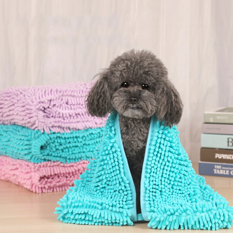 New Pet Towel Dog Bath Towel Cat Quick Drying Bathrobe Small And Medium Sized Large Dog