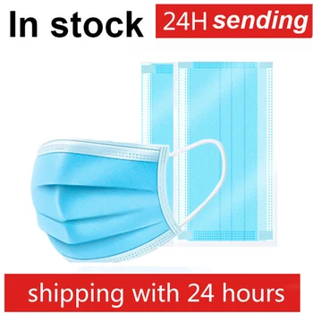 

Fast delivery Hot Sale 3-layer mask Face Mouth Masks Non Woven Disposable Anti-Dust Meltblown cloth Masks Earloops Masks