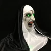 LED Horror The Nun Mask Cosplay Scary Valak Latex Masks with Headscarf Led Light Halloween Party Props Deluxe ► Photo 3/6