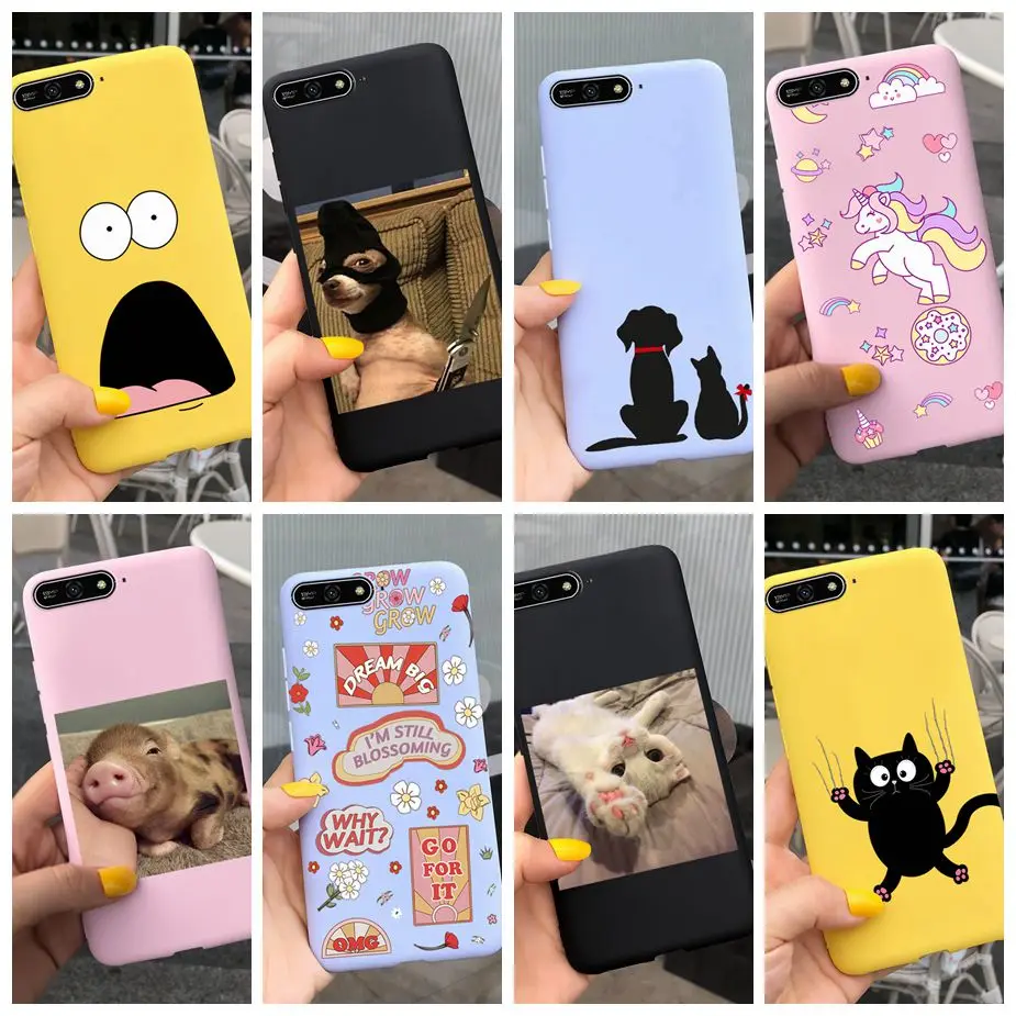 Funda bonita pintada en caramelo para Huawei Y6 2018, fundas de teléfono de silicona para Huawei Y6 Prime 2018 Y6Prime 2018, Coque a prueba golpes _ AliExpress Mobile