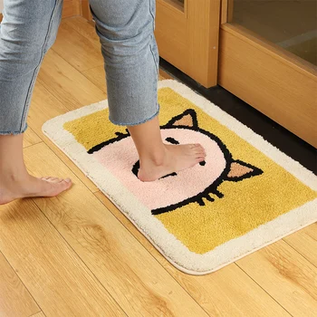 

Indoor Super Absorbs Doormat Non Slip Door Mat For Small Front Door Inside Floor Dirt Trapper Cotton Entrance Rug