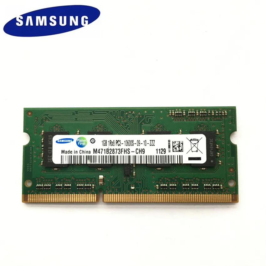 SAMSUNG DDR3 1 ГБ PC3 10600S 1333 МГц Гб Память для ноутбука 1G модуль SODIMM RAM|1rx8 pc3|ddr3 1333mhzpc3 10600s |