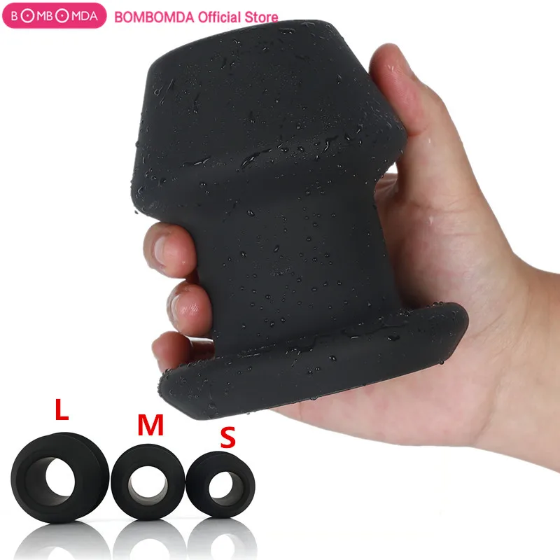 Huge Hollow Super Anal Dilator Dildo Butt Plug Silicone Hollow Prostate Massage Dilator Anus Expand_voghion.com