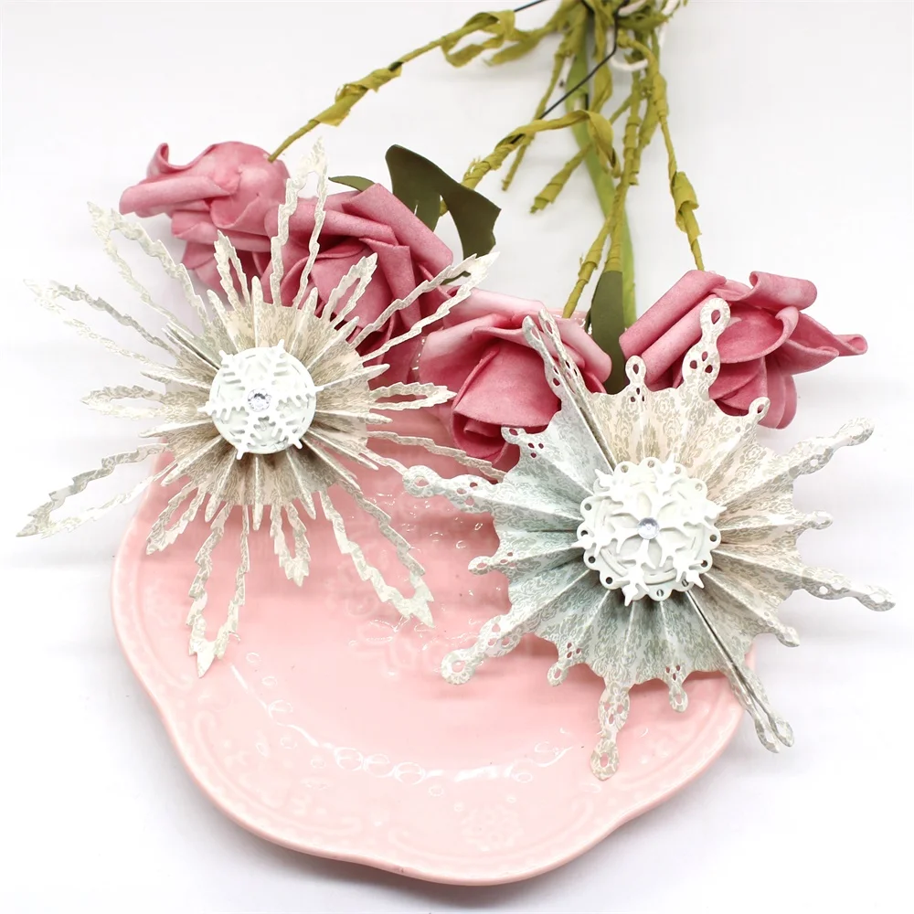 KSCRAFT Schneeflocke Rosetten Metall Schneiden Stirbt Schablonen für DIY Scrapbooking Dekorative Präge DIY Papier Karten