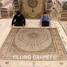 Yilong 8'x10' ручной работы Шелковый персидский ковер Восточный домашний декор ковер(LH175A8x10