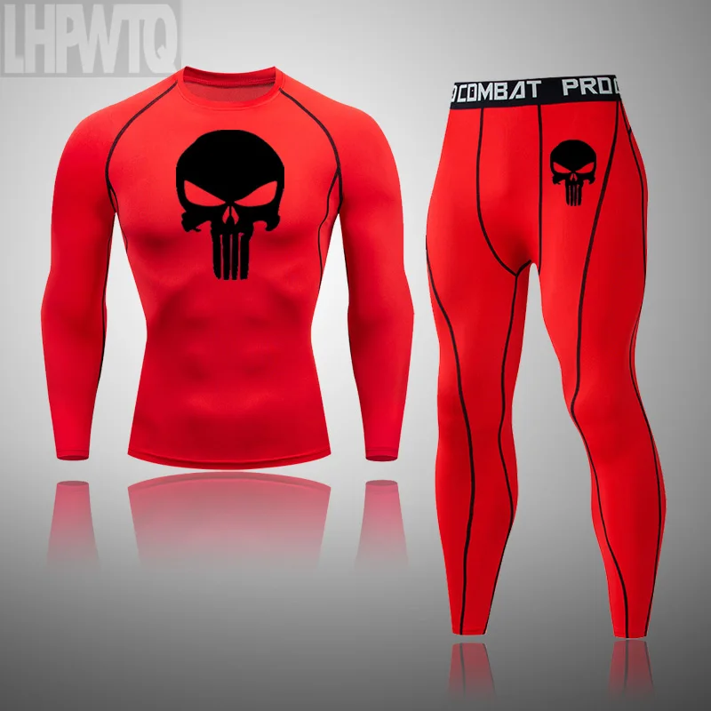 Men's Thermal Underwear Winter Ski Suit Sports Suits Compression Set Skin Tights Training Gym Fitness Clothing thermal underwear set