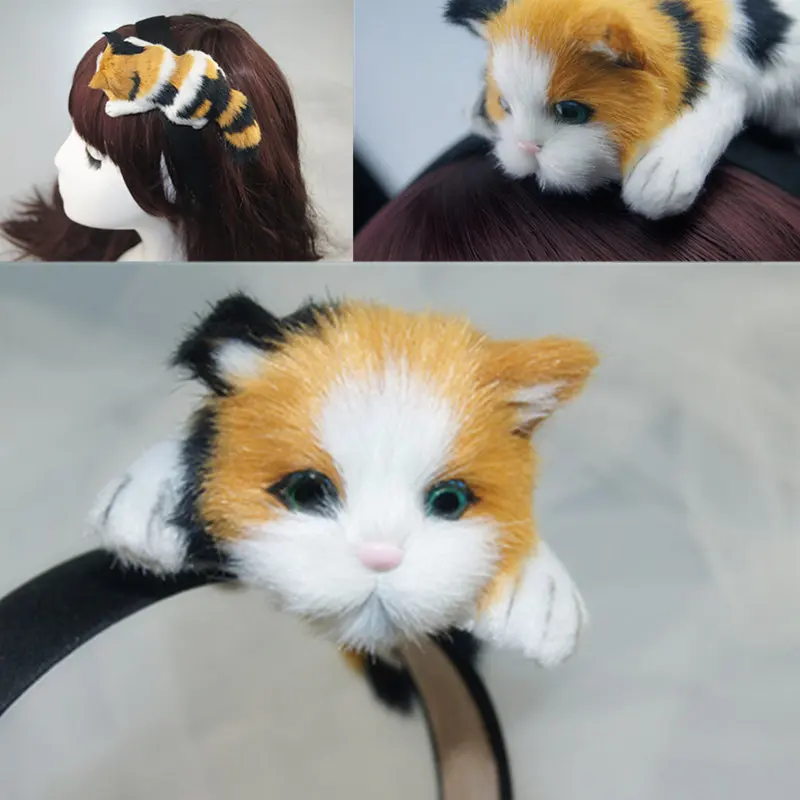 

New Cute 3D Simulation Cat Girl Headband Hairband Party Headdress Hair Hoop Hair Jewellery Accessories Christmas Gift