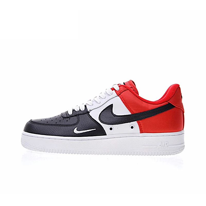 Оригинальные подлинные мужские ботинки для скейтборда от Nike Air Force 1 Low Mini Swoosh, Классическая модная спортивная обувь для улицы, новинка 823511-404 - Цвет: 823511-603