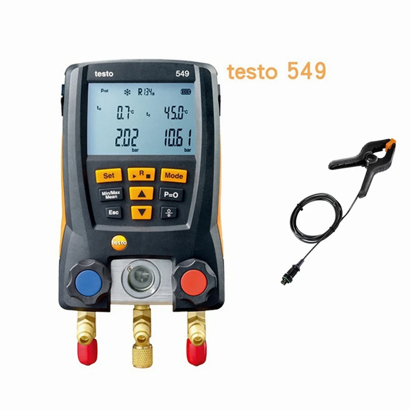 Холодильное Testo 549 с температурными плоскогубцами цифровой коллектор HVAC датчик системы комплект метр 0560 0550 - Цвет: 549 with 1pcs Plier
