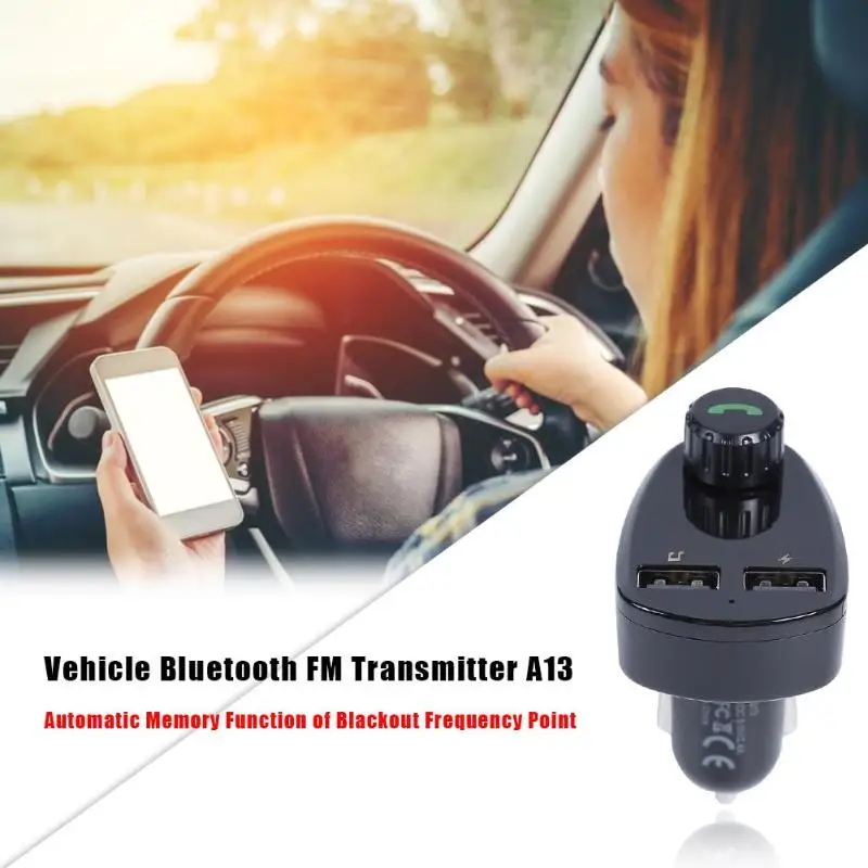 A13 беспроводной автомобильный комплект громкой связи Bluetooth fm-передатчик MP3-плеер USB зарядное устройство обеспечивает напряжение до 5 В/2,5 А для других устройств