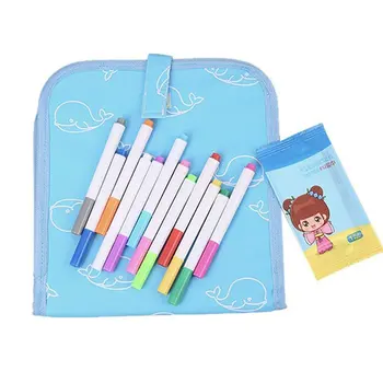 

Children'S Portable Repeated Writing Erasable Graffiti Painting Double-Sided Small Blackboard Watercolor Pen Drawing Board