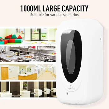 

1000ML Automatic Sensor Hand Disinfection Machine Wall Mounted ABS Hand Disinfection Soap Dispenser With Security Lock
