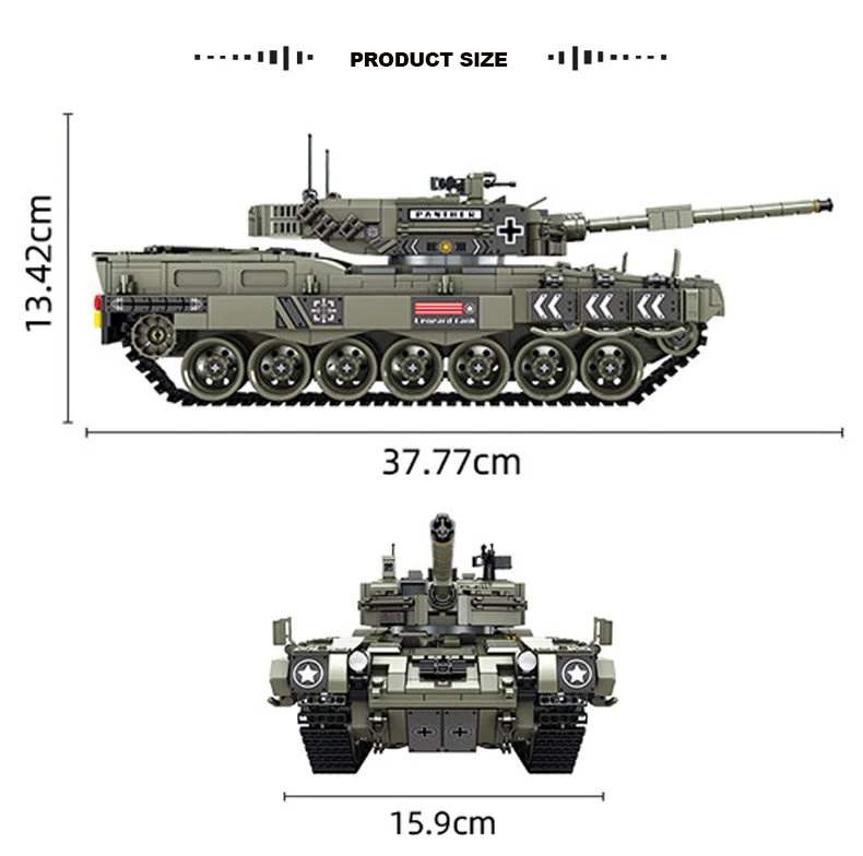 632003 Leopard 2 Основной боевой танк строительные блоки кирпичи собранные DIY День рождения развивающие игрушки веселые рождественские подарки