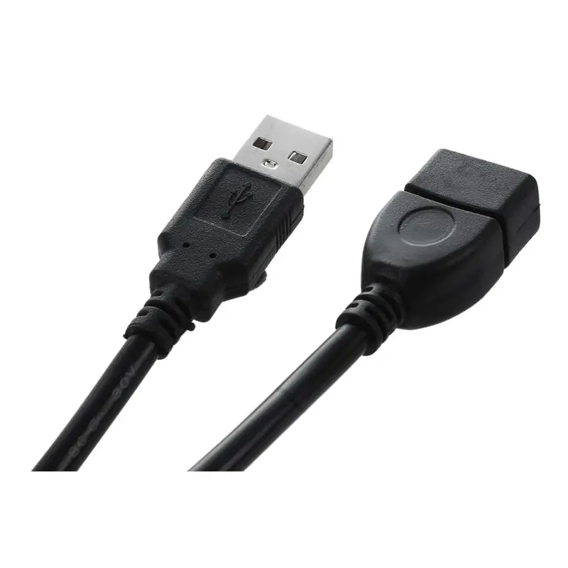 USB 2,0 мужчина к женскому удлинительному кабелю удлинитель шнура для ПК ноутбук черный 3 м