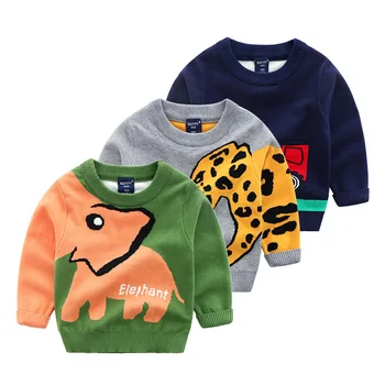 

Cartoon Printing Baby Sweater Lovely Toddler Boy Girl Knitted Casual Outfit Coat 2020 New Cotton O-Neck Pullover Street Trends