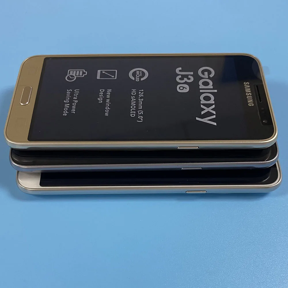 J320 разблокированный оригинальный Samsung Galaxy J3 (2016) 8 Гб LTE Android четырехъядерный