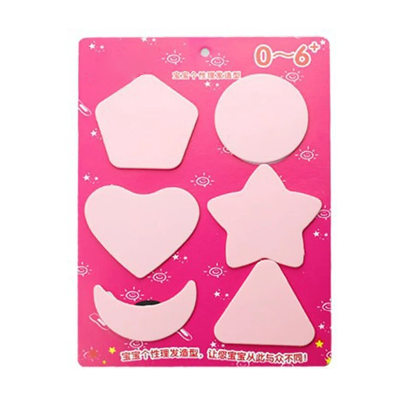 6 Pcs Heart Round Pattern Stencils Barber Hair Trimmer Mold