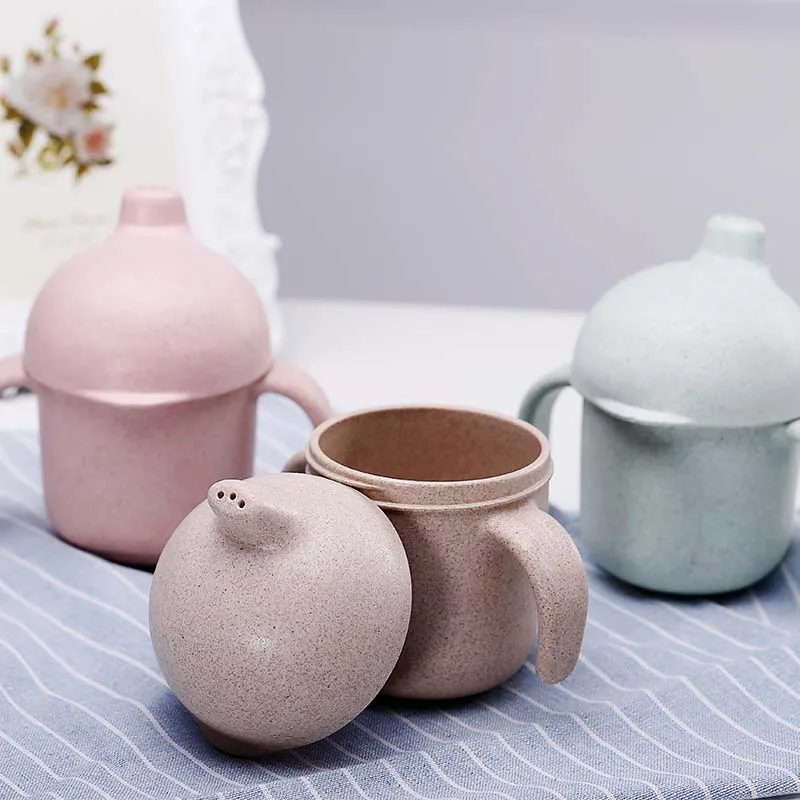 360 градусов можно поворачивать Детская обучающая кружка для питья с двойной