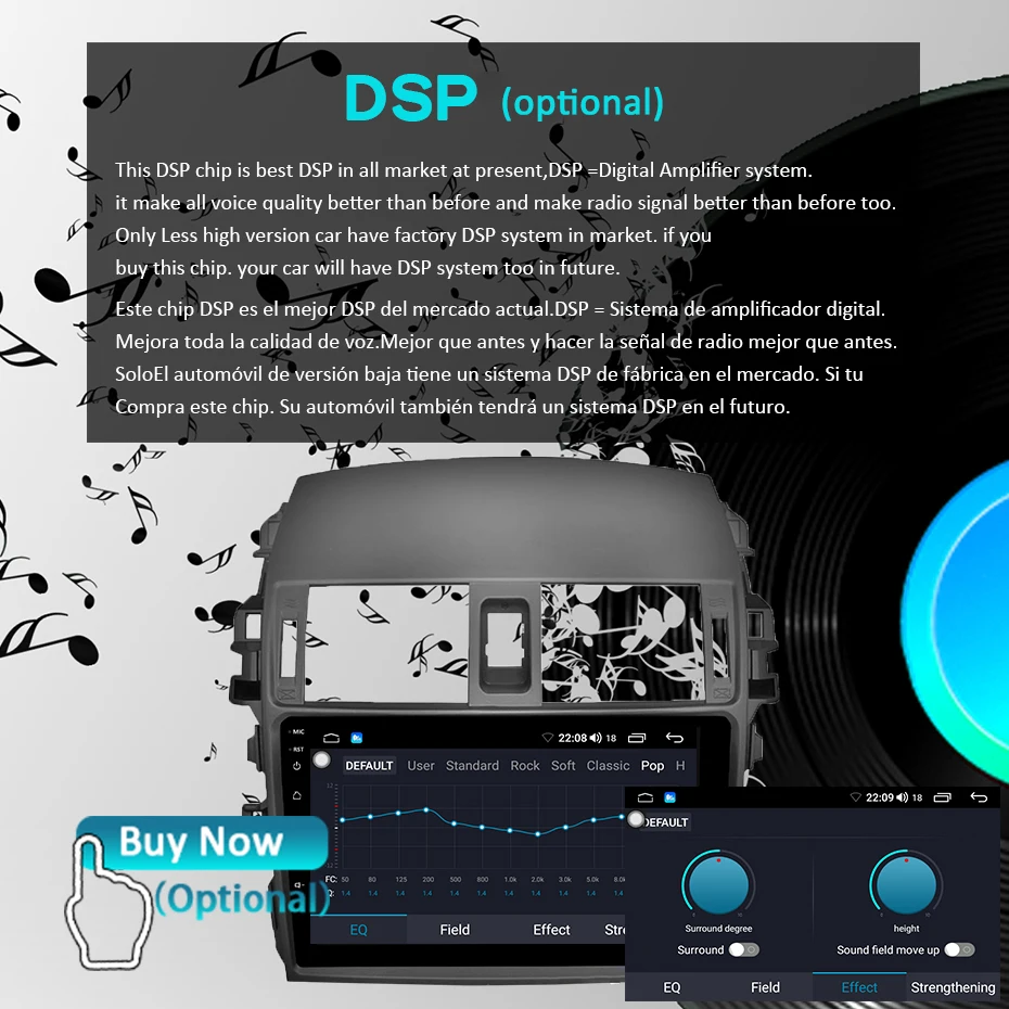 Best 1280P Android 9.0 Carplay 4G 64G Radio for Toyota Corolla 10 E150 E140 2006-2013 GPS Navigation IPS Screen DSP No DVD Headunit 2