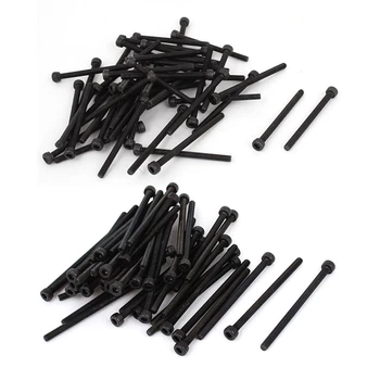 

100Pcs Alloy Steel Hex Bolt Socket Head Cap Screws Black - 50 Pcs M3 X 40Mm & 50Pcs M3 X 50Mm