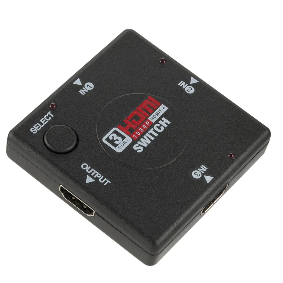 HDMI Switch 3 In 1 Out 3 Port Hub Box Auto Switch 3x1 1080p HD in 1 out Splitter HUB for HDTV XBOX360 PS3 HDMI Switch