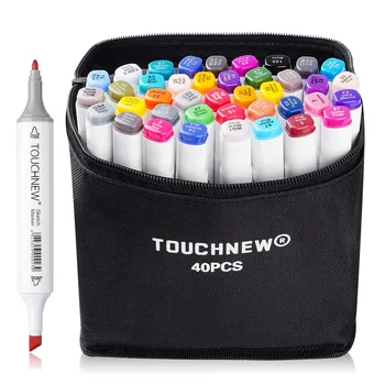 

TOUCHNEW 40 Colors Marker Pen Dual Tip Alcohol-based Markers Set