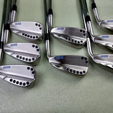 Утюги для гольфа 113XF Серебряный Красный Синий Гольф-клуб 8 шт. Кованое железо Гольф-клуб 3-9 Вт R/S вал отправить шлем