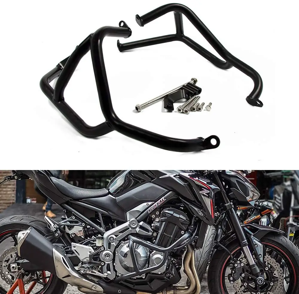 Motorcycle Highway Engine Guard Crash Bar Frame Slider Protector for Kawasaki Z900 Black