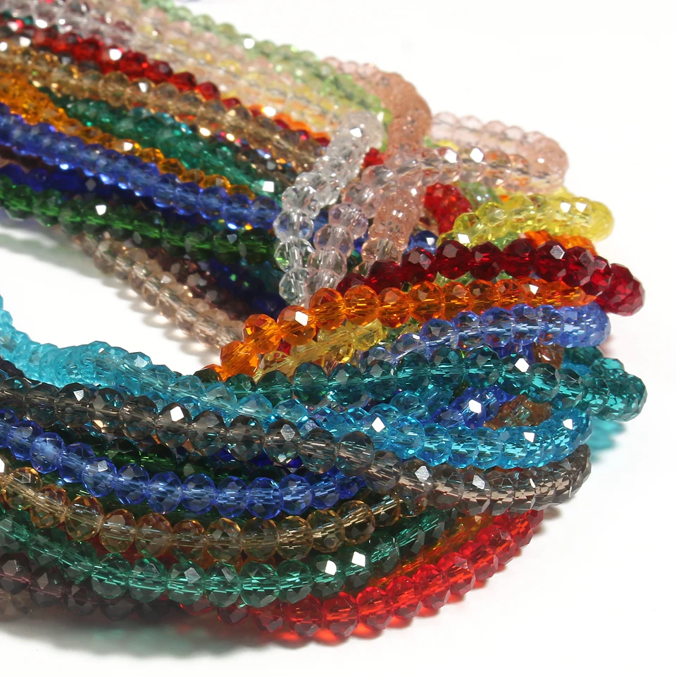 Perline Di Cristallo Rondelle Sciolte Ceche Da 4 Mm/6 Mm/8 Mm - Foto 9