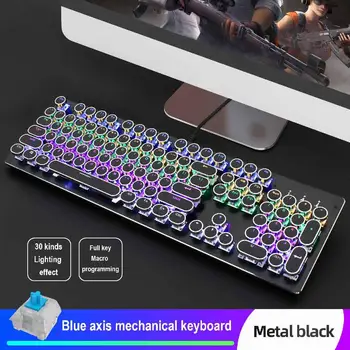 

104 Punk Keycaps Wired Gaming Mechanical Keyboard Multi Backlit Effect For Pc And Gamers Gaming Keyboard （Teclado Mecanico）