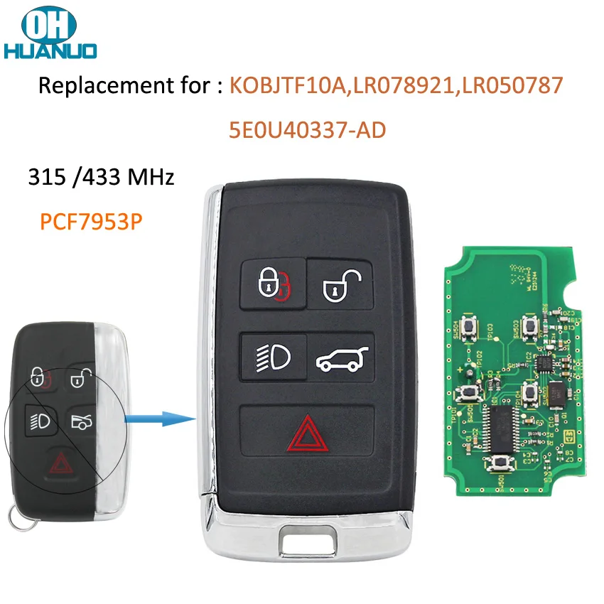 Modified Smart Remote Key Fob 315/433MHZ for Land Rover LR2 LR4 2012