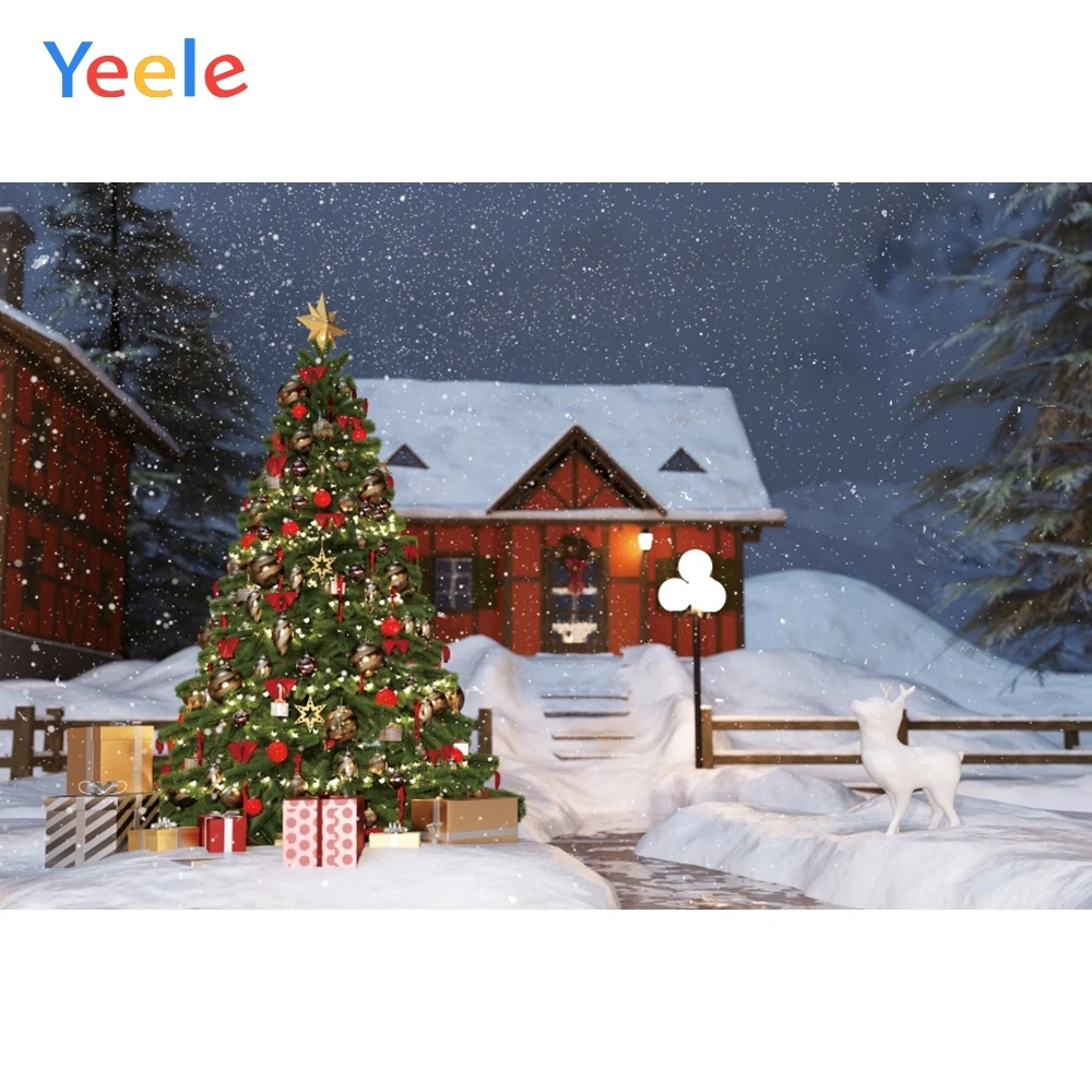 

Christmas Tree Snowflake Home Decoration Baby Birthday Backdrop Photography Custom Photographic Background For Photo Studio