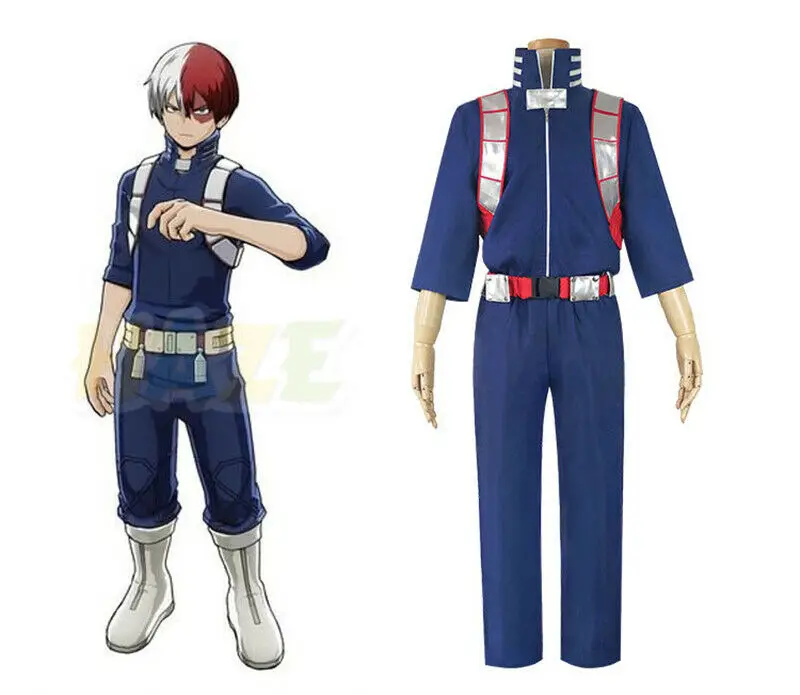Аниме My Hero Academy Todoroki Shoto Косплей Костюм боевой костюм Униформа Хэллоуин нарядное платье унисекс для взрослых