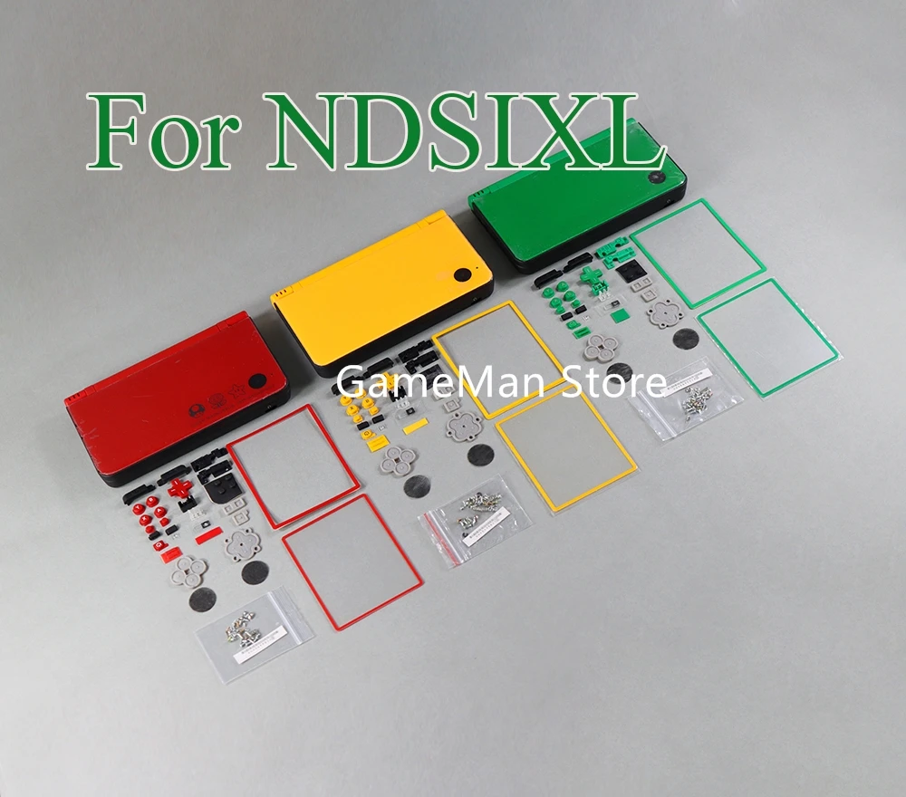 8sets Full Housing Cover Shell Case for Nintend NDSi XL/LL Console with Button kits silicone rubber lens ndsixl LL | Электроника