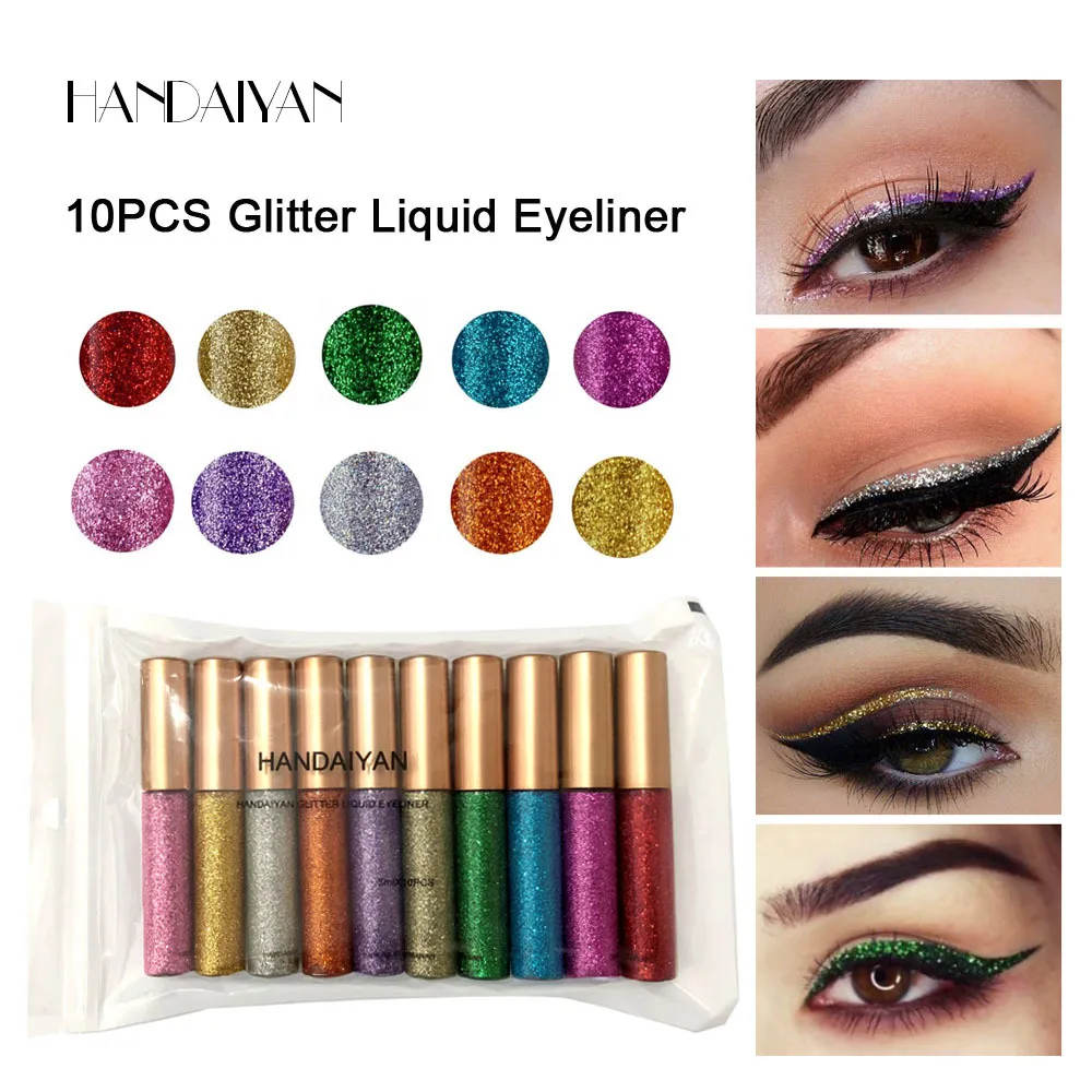 10pcs/set Colorful Liquid Eyeliner Matte Eyeliner pen Bright Glitter Waterproof Long-Lasting Eye Liner Pencil Makeup cosmetics 10pcs/set Colorful Liquid Eyeliner Matte Eyeliner pen Bright Glitter Waterproof Long-Lasting Eye Liner Pencil Makeup cosmetics