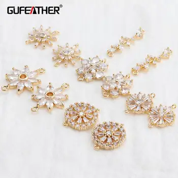 

GUFEATHER M540,jewelry accessories,18k gold plated,zircon,0.3 microns,jewelry findings,diy accessories,jewelry making,10pcs/lot
