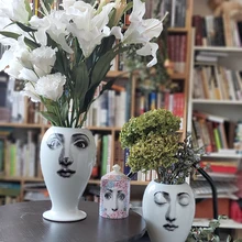 Декоративный домашний декор цветочный горшок Европейский керамический декоративный резервуар для хранения для большого двустороннего узор с вазой ваза в стиле Форназетти