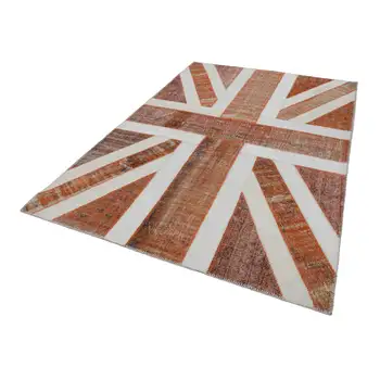 

204x302 Cm Uk Handmade Flag Patchwork Rug-7x10 Ft