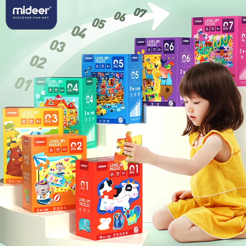 Mideer детская головоломка Монтессори Образовательные Расширенный больших частей