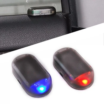 

Universal Car Fake Solar Power Alarm Lamp Security System Warning Theft Flash Blinking Anti-Theft Caution LED light Car Sensor
