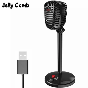 

Jelly Comb USB Condenser Microphone for Computer Profession Recording MIC for Youtube Skype Meeting 360° Sound Pickup Microphone