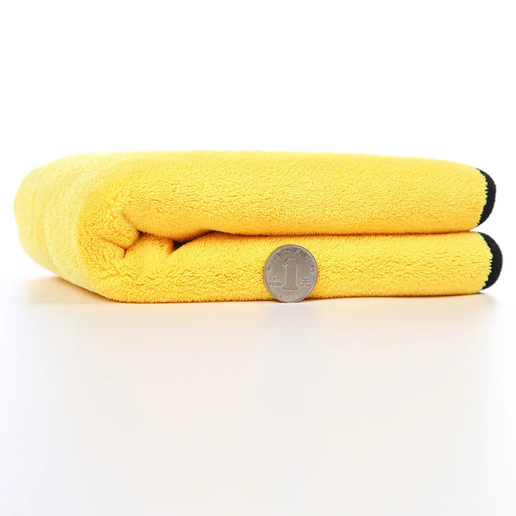 Yellow Gray Хорошая Автомобильная Чистящая Щетка для полотенец, инструмент для автомобиля, толстая Абсорбирующая салфетка, полировочный воск для автомобиля, полезный продукт - Color: Yellow Gray