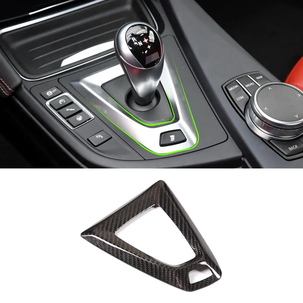

Real Carbon Fiber Car Interior Gear Shift Frame Trim For BMW M3 M4 Left Hand Drive Accessories