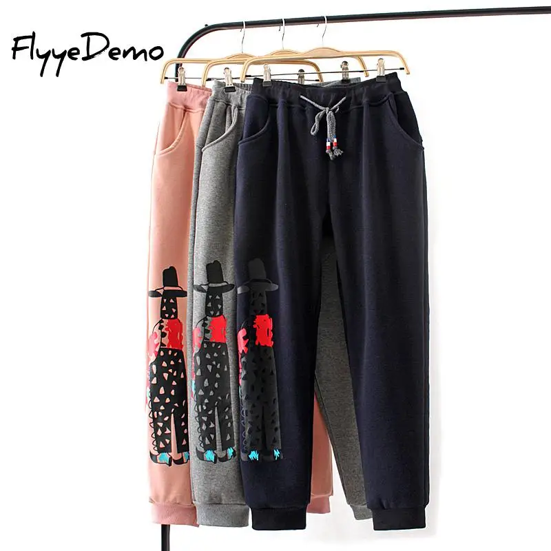 Warm Winter Pants Women Thick Cashmere Pants Casual Loose Warm Fleece Women's Velvet Autumn Pants Women Trousers Plus Size 4XL