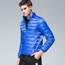 Бренд, Осень-зима, легкий пуховик, мужская мода, с капюшоном, короткий, большой, ультра-тонкий светильник, молодежное, тонкое пальто, пуховики